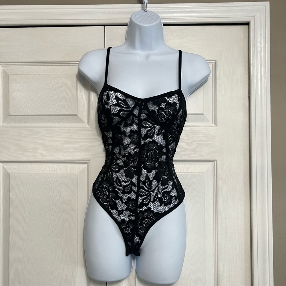 black lace bodysuit